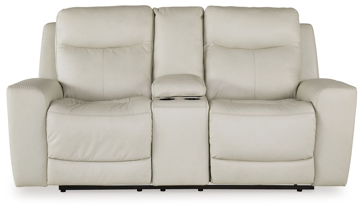 Mindanao - Power Reclining Loveseat With Console /Adj Hdrst