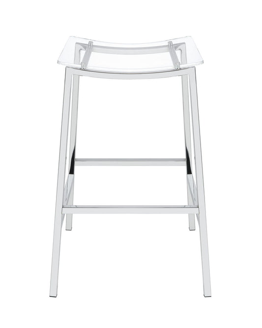 Zena - Backless Bar Stool (Set of 2) - Clear