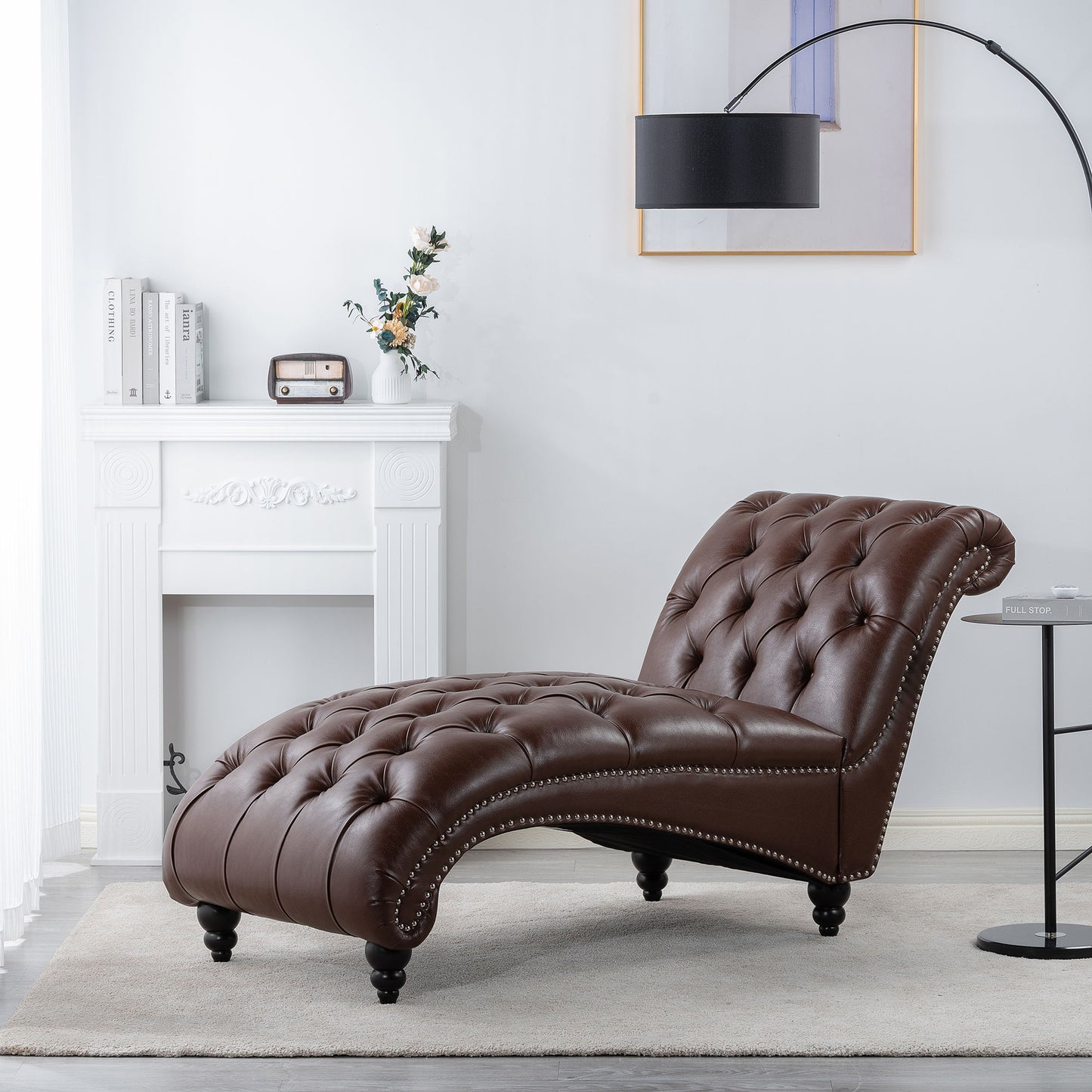 Tufted Armless Chaise Lounge