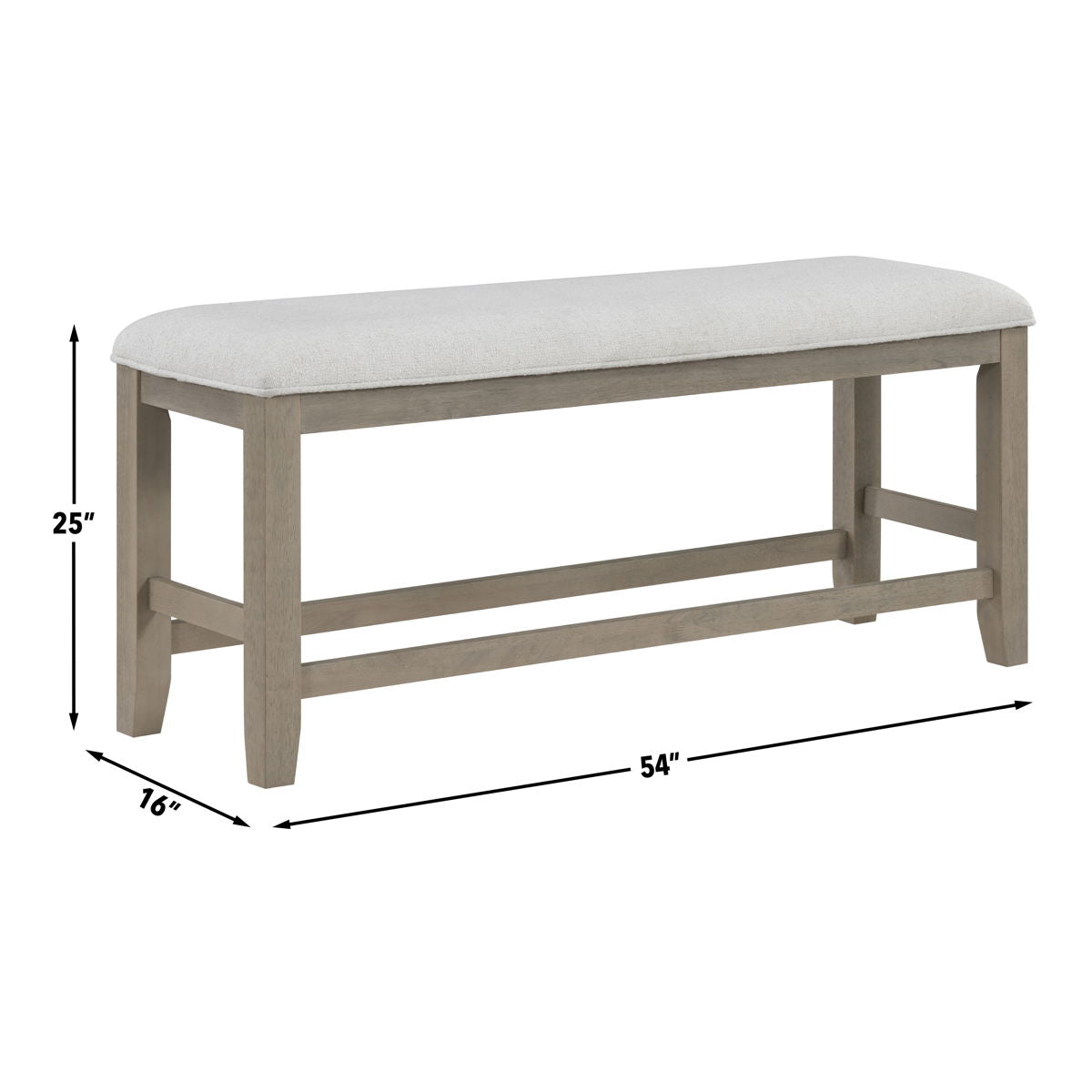 Lily - Counter Bench - Gray