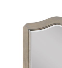 Laurel - Grove Scallop Shaped Mirror - White Poplar