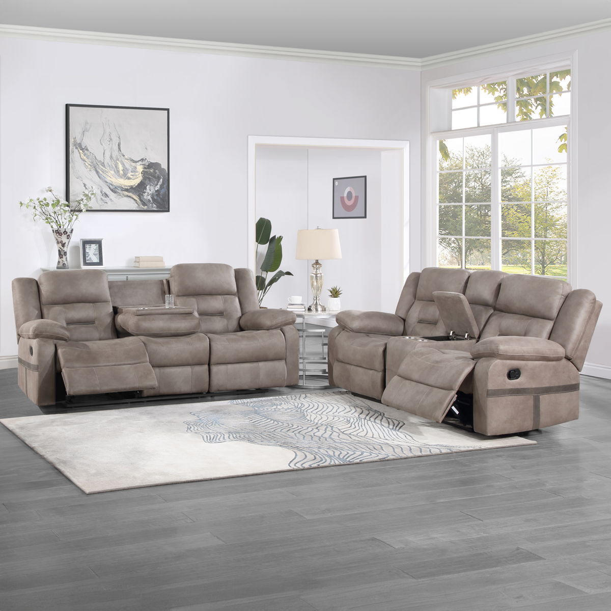 Abilene - Sofa & Loveseat - Brown