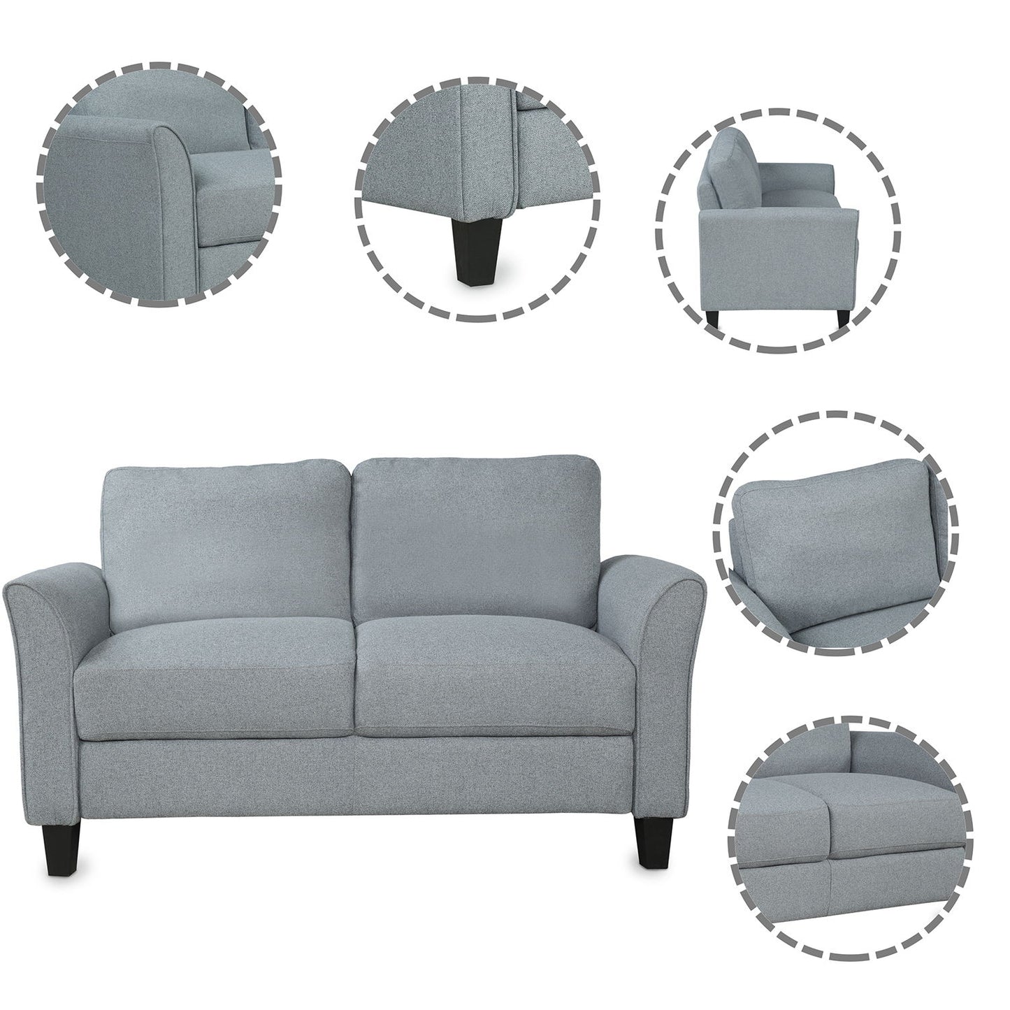 Living Room Furniture Love Seat Sofa Double Seat Sofa Loveseat Chair