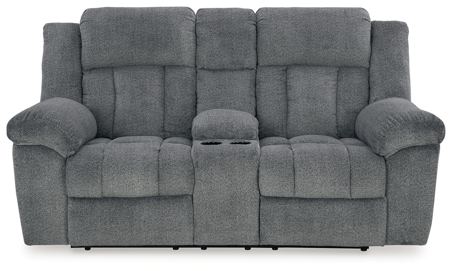 Tip-off - Power Reclining Loveseat With Console / Adj Headrest