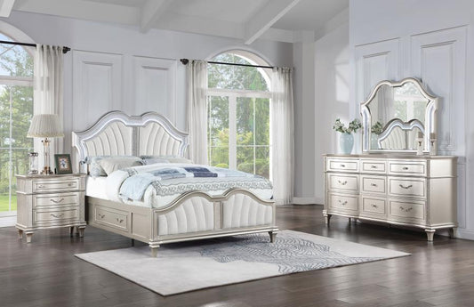 Evangeline - Storage Bedroom Set With LED Headboard