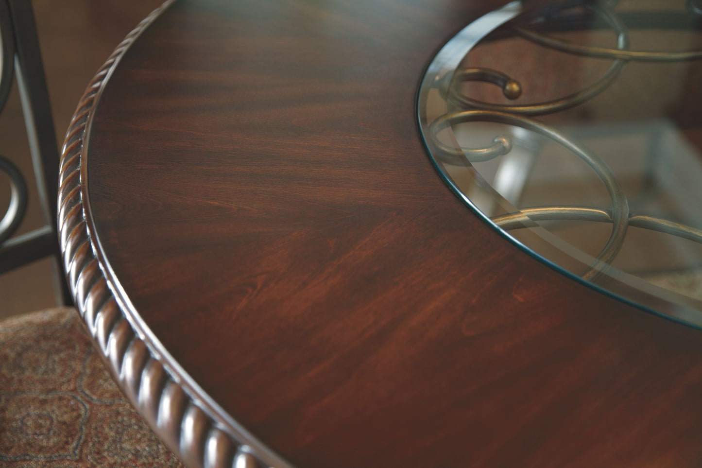 Glambrey - Brown - Round Dining Room Table