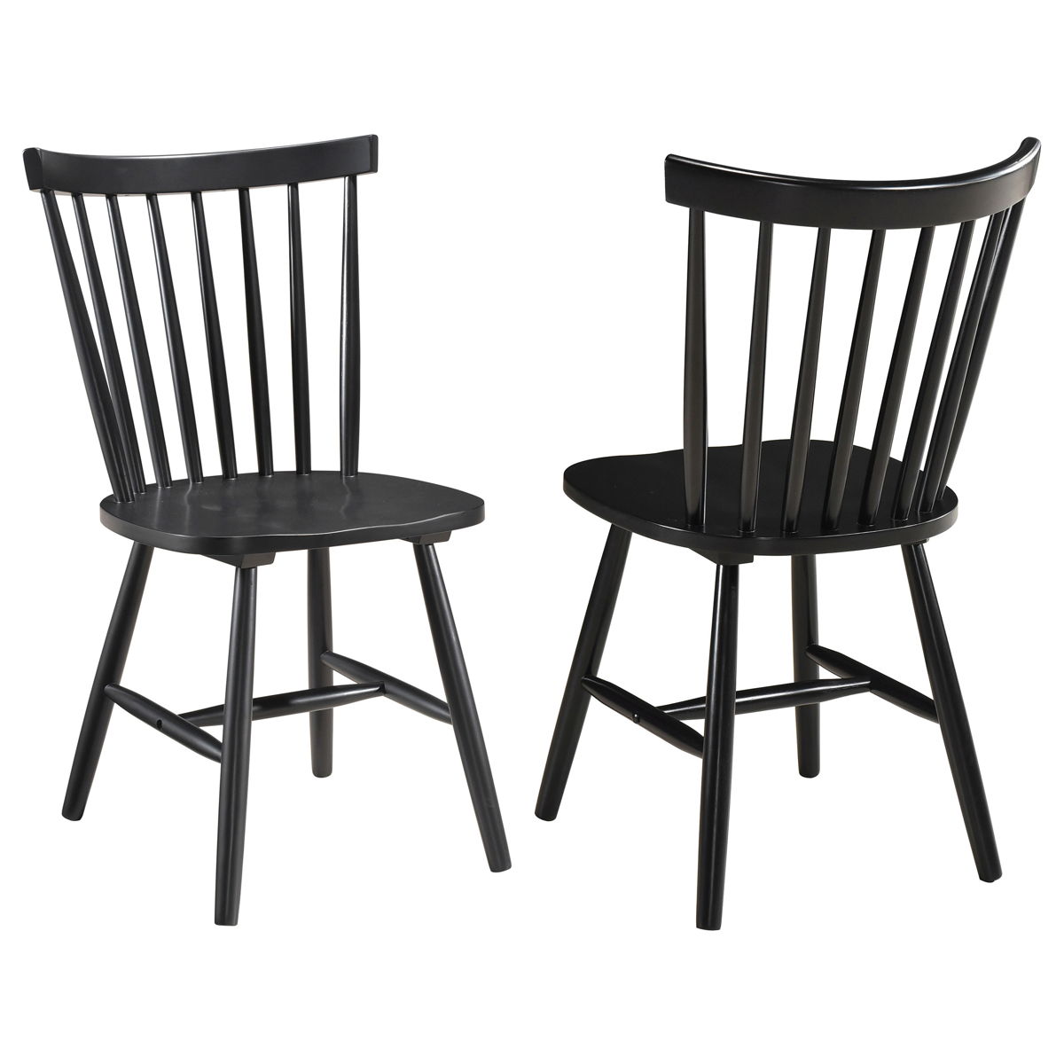 Hollyoak - Windsor Wood Dining Side Chair (Set of 2) - Black