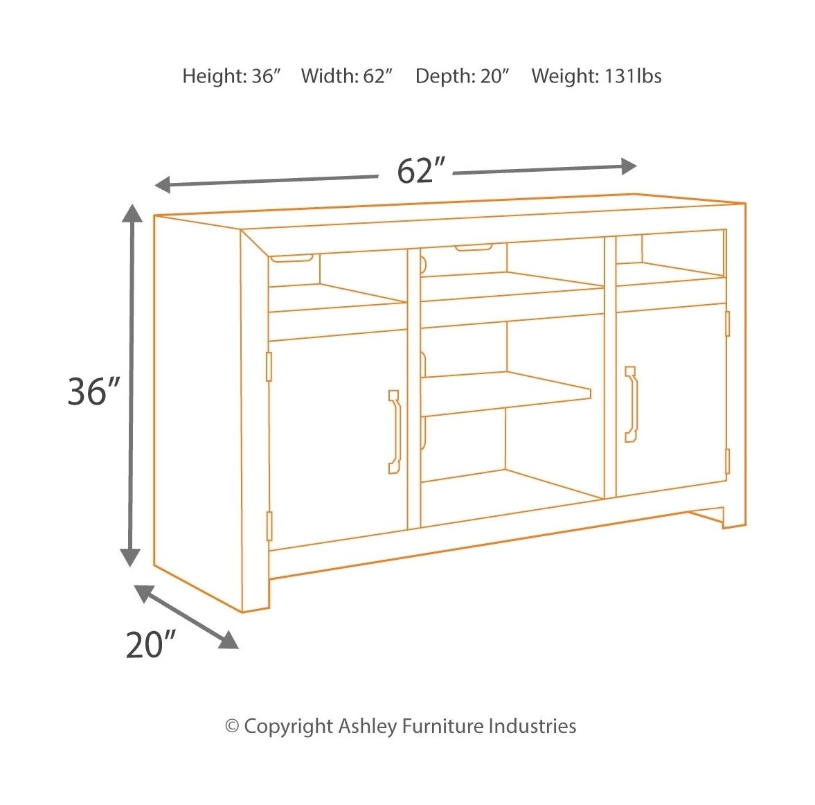 Sommerford - TV Stand With Fireplace Insert