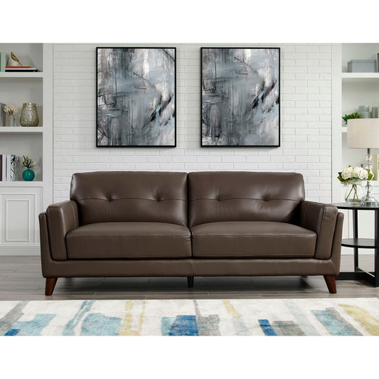 Huntington - Leather Sofa - Dark Granite