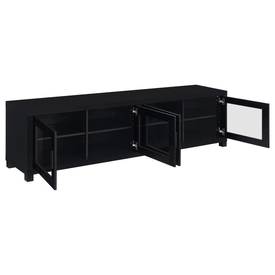 Jupiter - 4 Door Engineered Wood TV Stand - Black