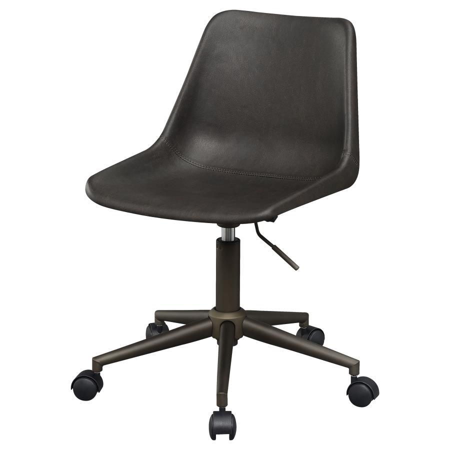 Carnell - Upholstered Adjustable Home Office Desk Chair - Brown