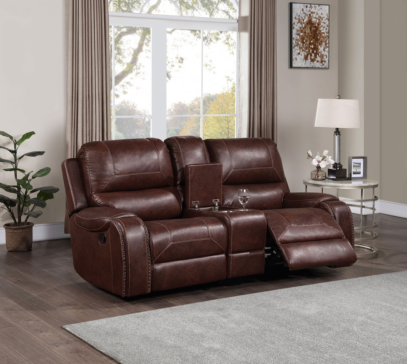 Keily - Manual Motion Glider Loveseat