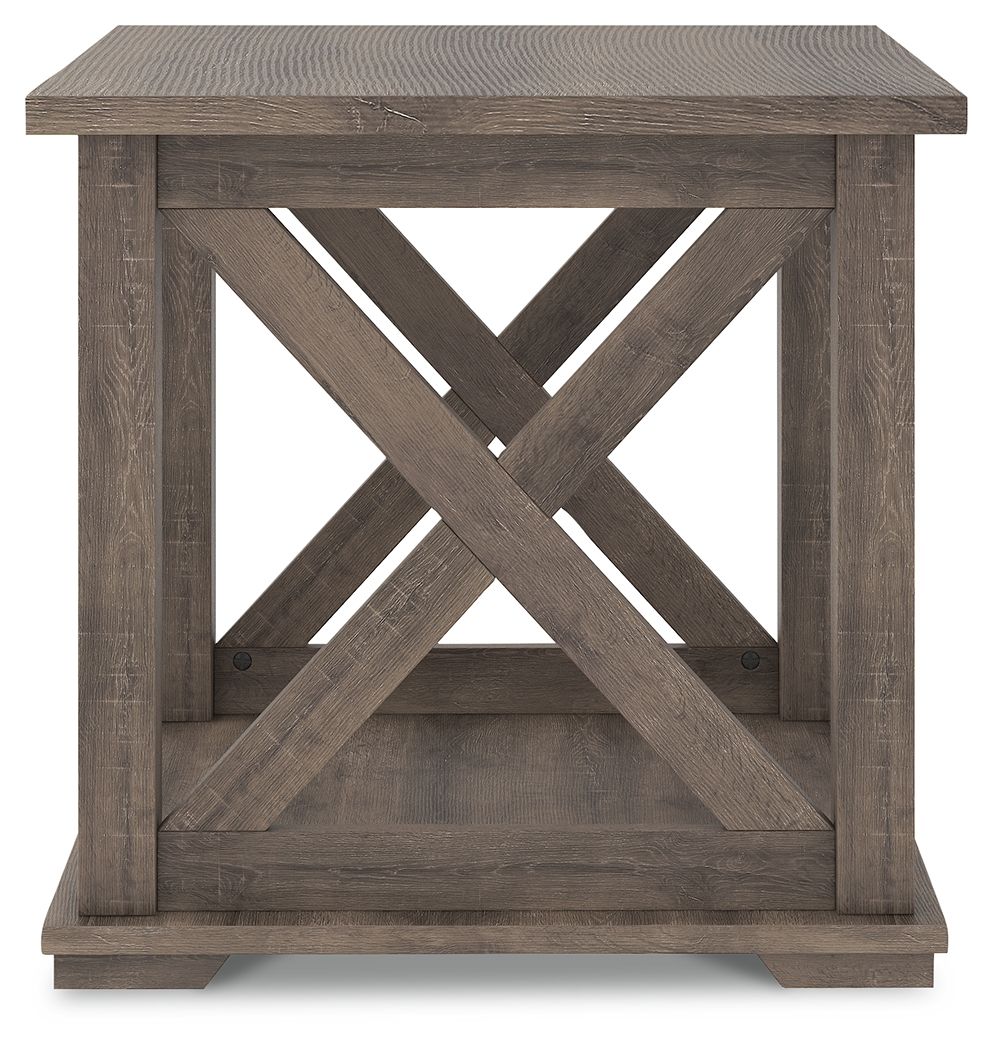 Arlenbry - Gray - Square End Table