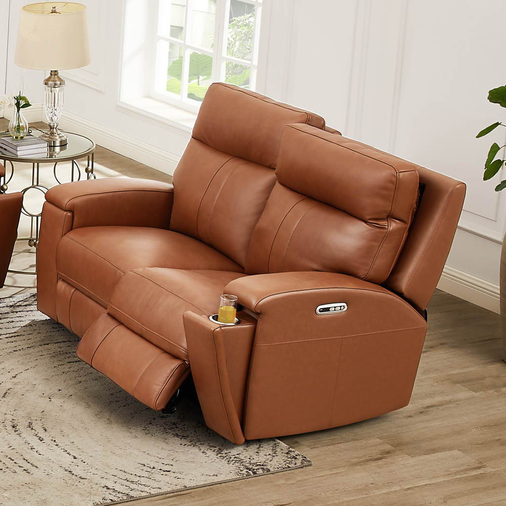 Venice - Power Headrest, Zero Gravity Reclining Loveseat - Brown