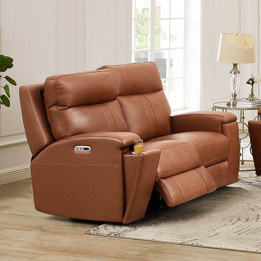 Venice - Power Headrest, Zero Gravity Reclining Loveseat - Brown