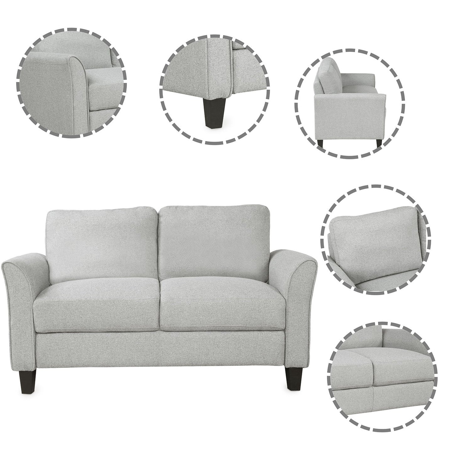 Living Room Furniture Love Seat Sofa Double Seat Sofa Loveseat Chair