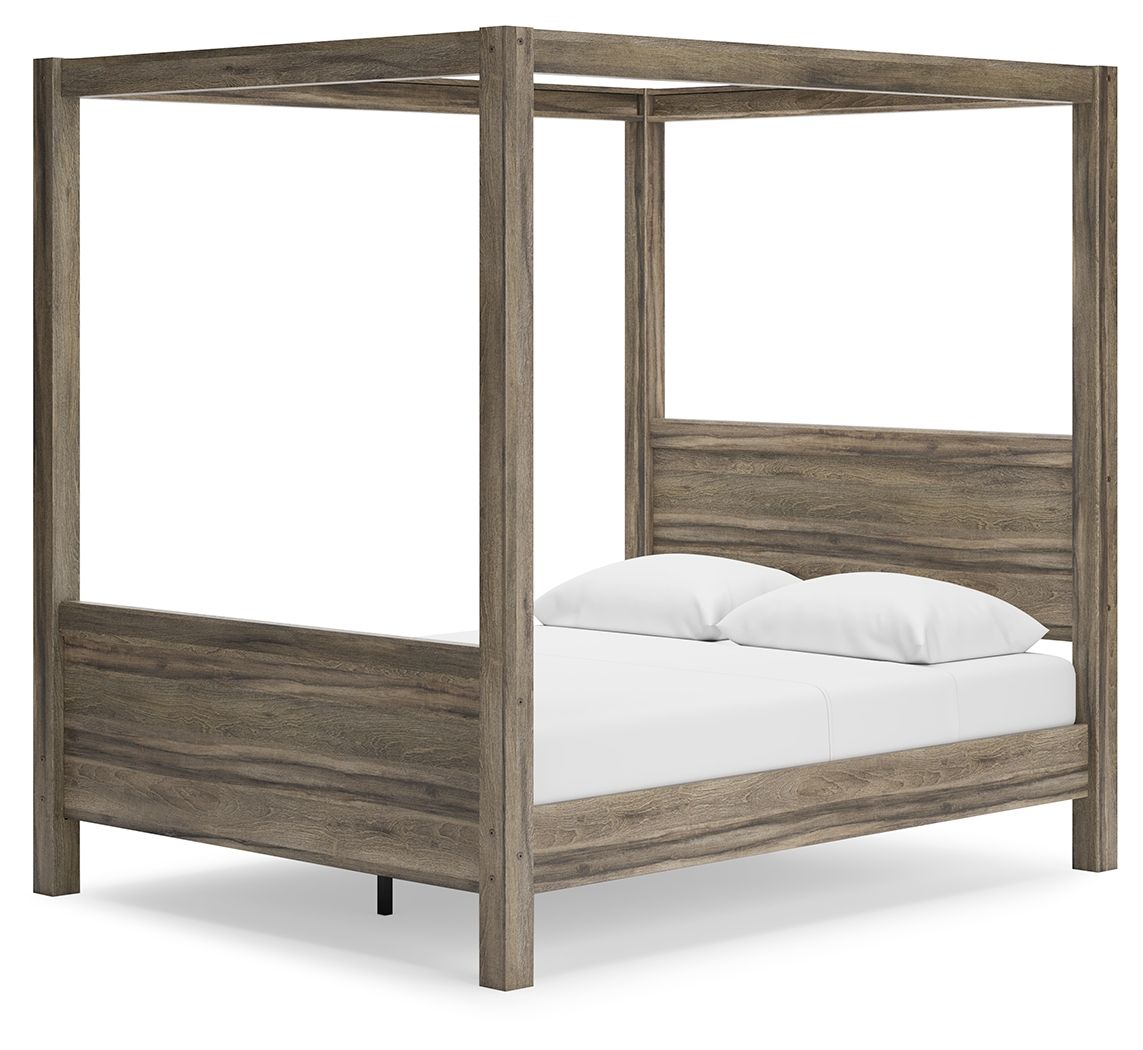 Shallifer - Brown - Queen Canopy Bed