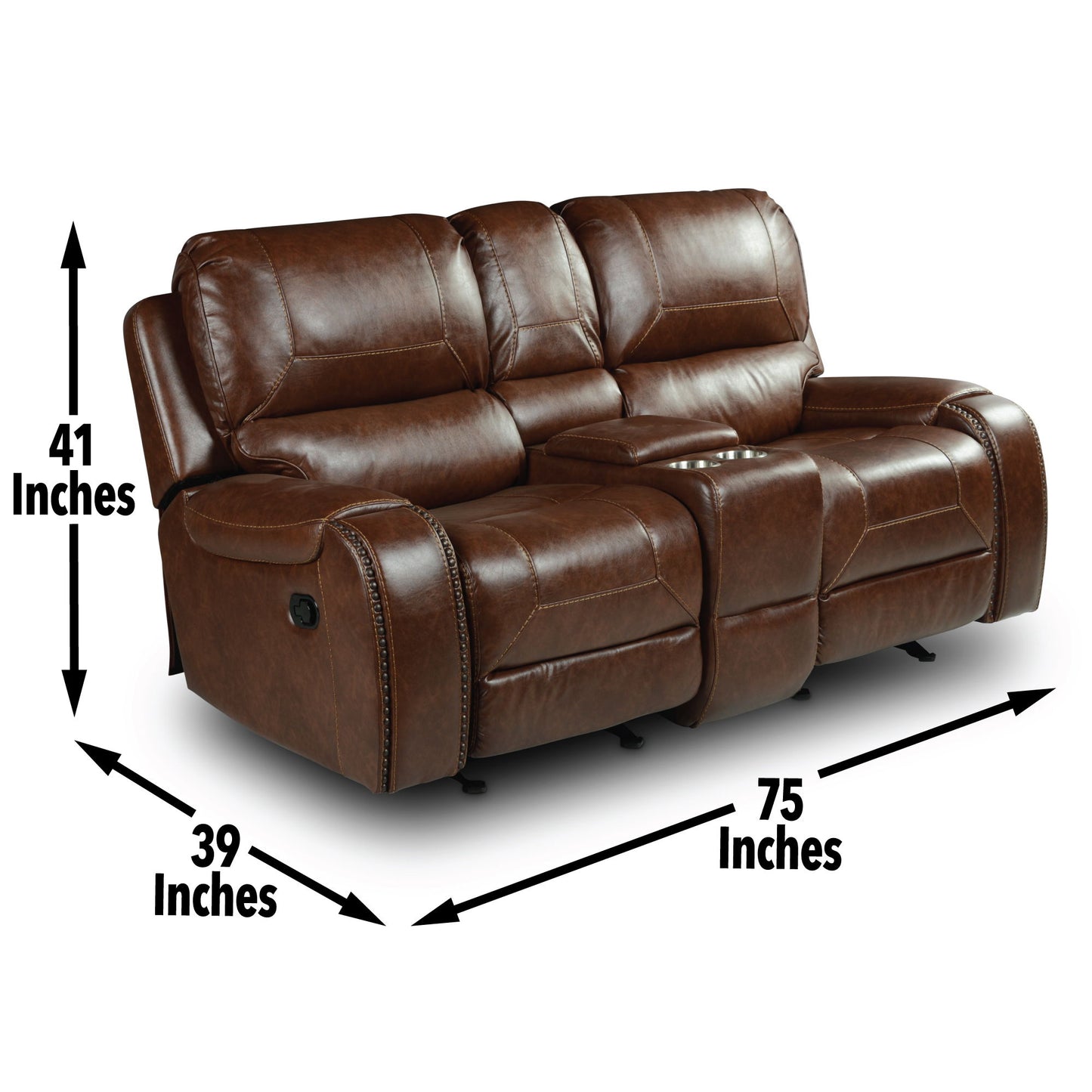 Keily - Manual Motion Glider Loveseat