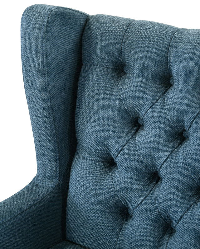 Irwin - Linen Button Tufted Wingback Chair