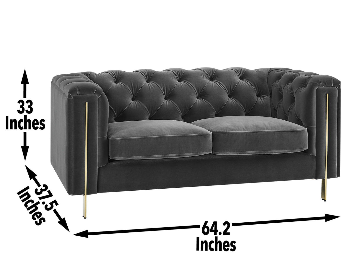 Charlene - Velvet Loveseat