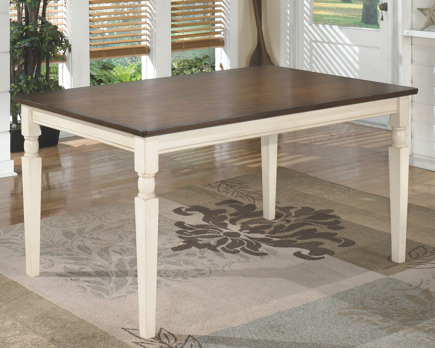 Whitesburg - Brown / Cottage White - Rectangular Dining Room Table