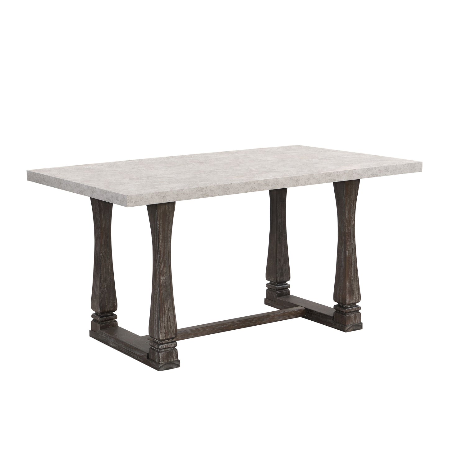 Classic Farmhouse Rectangle Kitchen Dining Table, Ideal For Home Kitchen - Gray