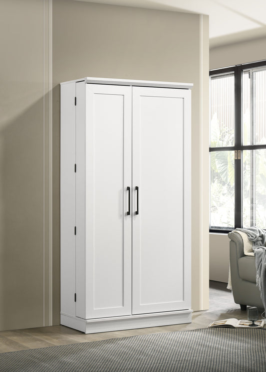 Lincoln - Storage Cabinet With Swing-Out Storage Door - White