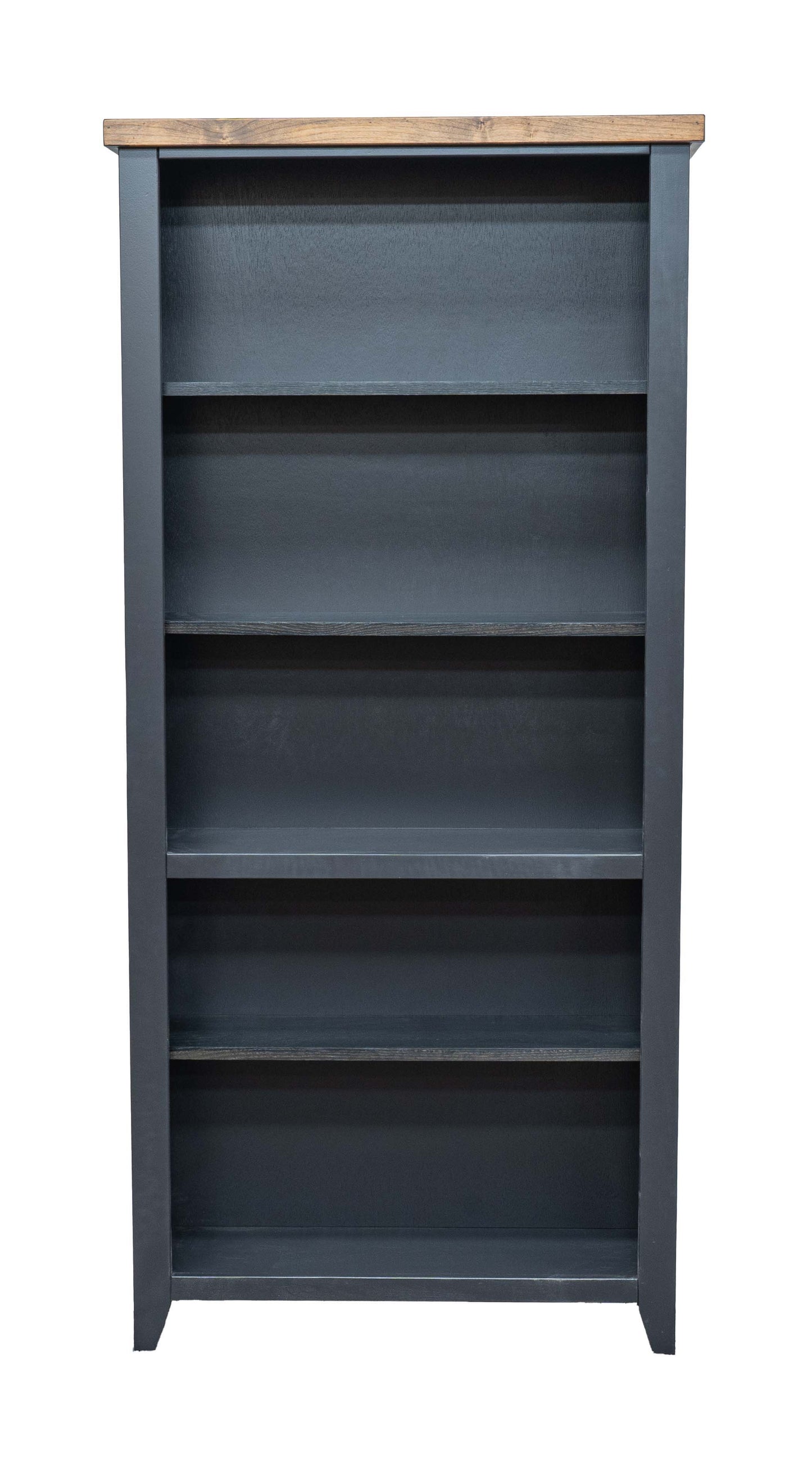 Essex - 72" High 5-Shelf Bookcase - Black And Whiskey