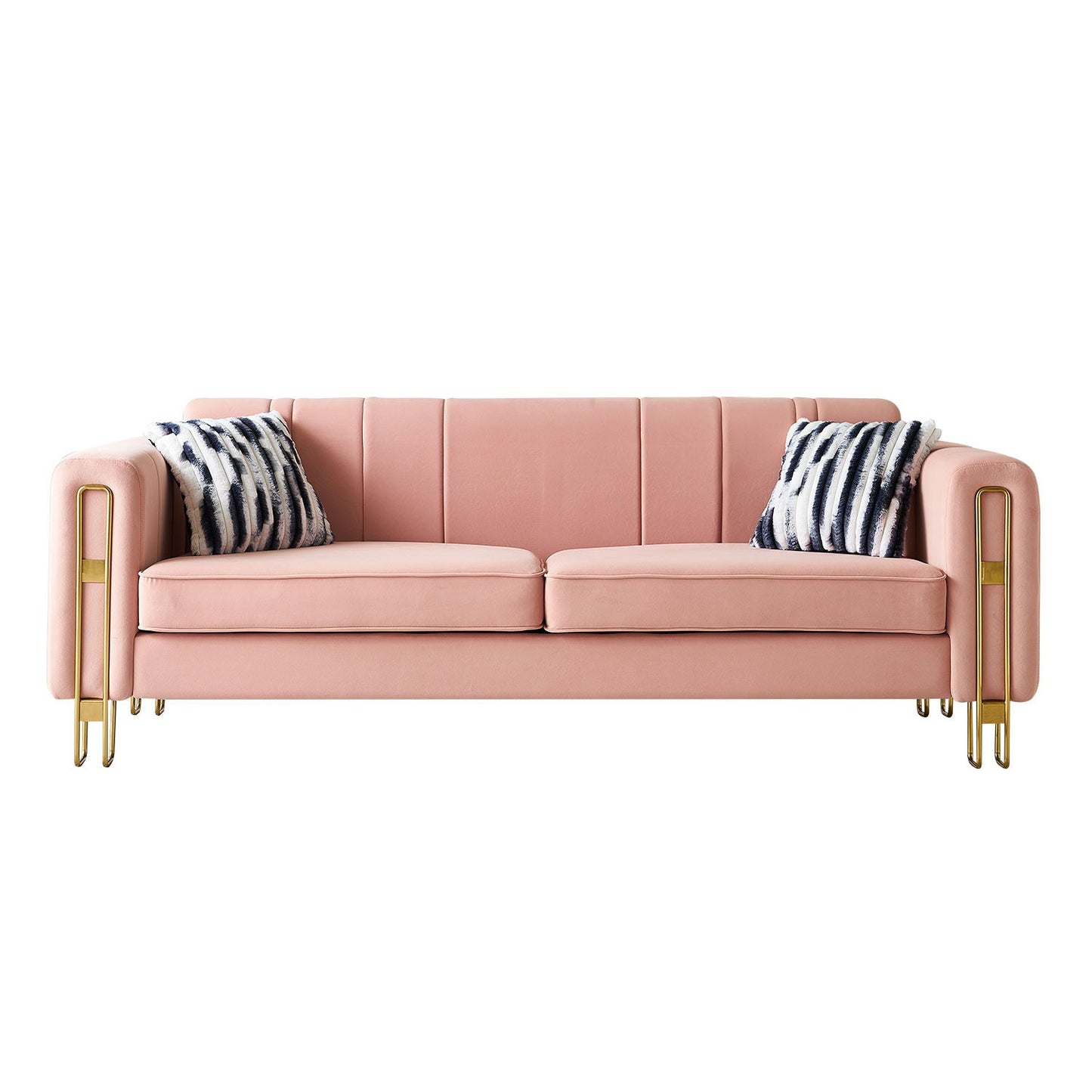 Modern Velvet Sofa 85.04" For Living Room