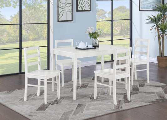 Lavinia - Dining Set (Set of 5) - White