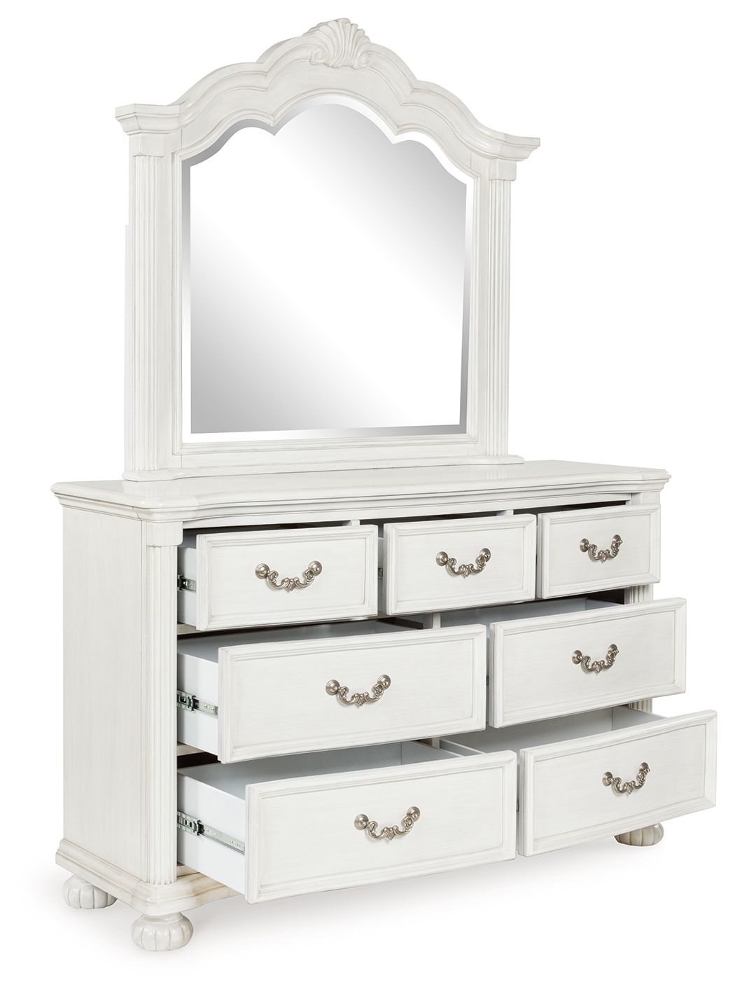 Montelaine - Antique White - Dresser And Mirror