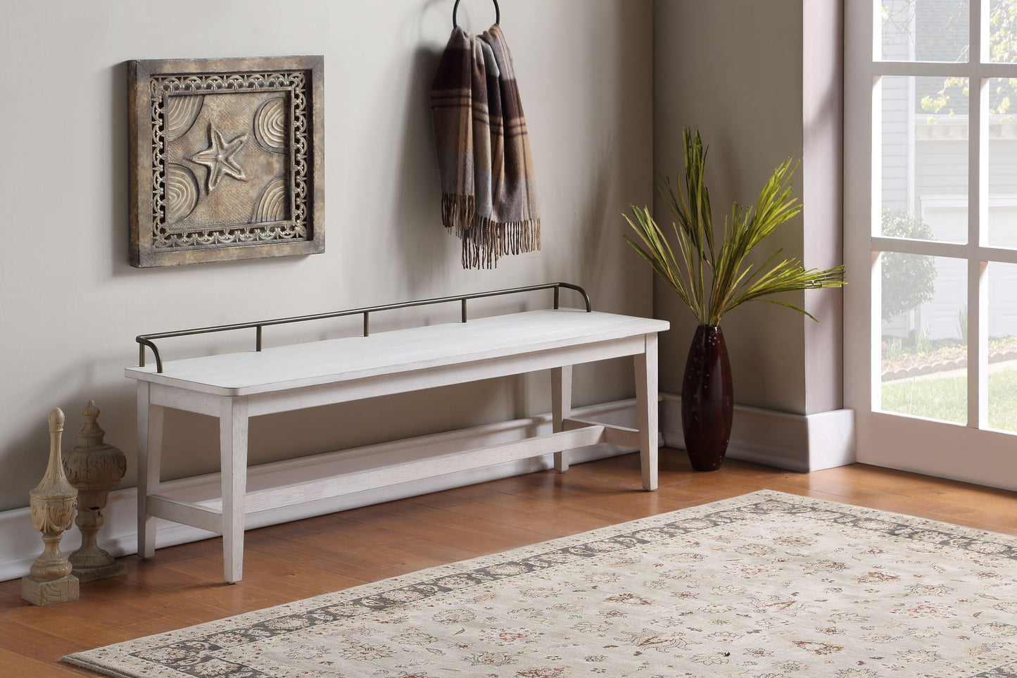 Pendleton - Dining Bench - White