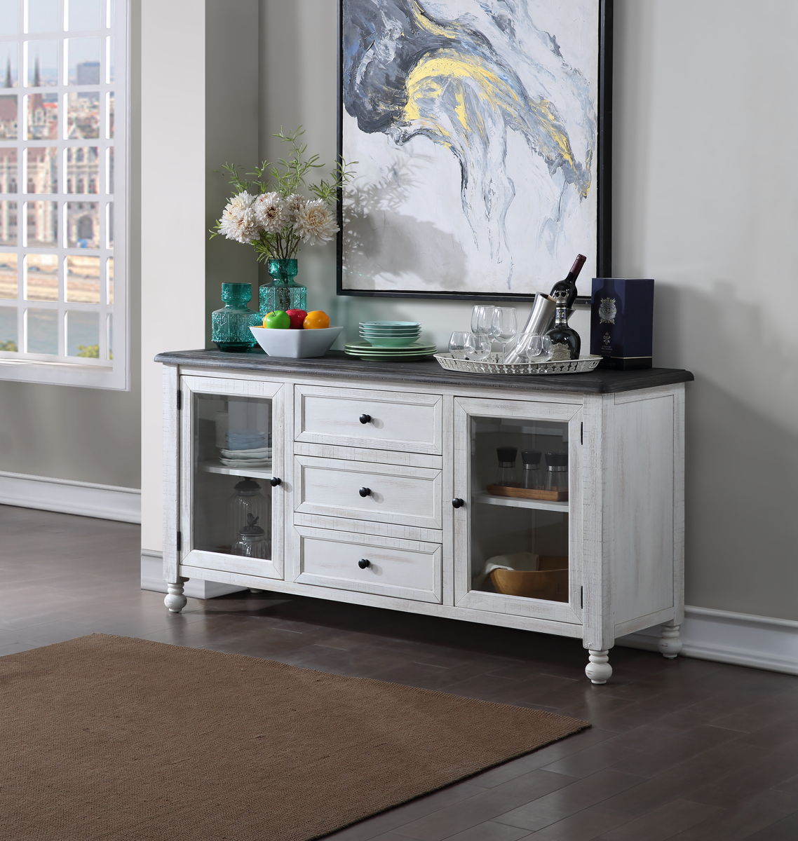 Heston - TV Stand Or Server - White