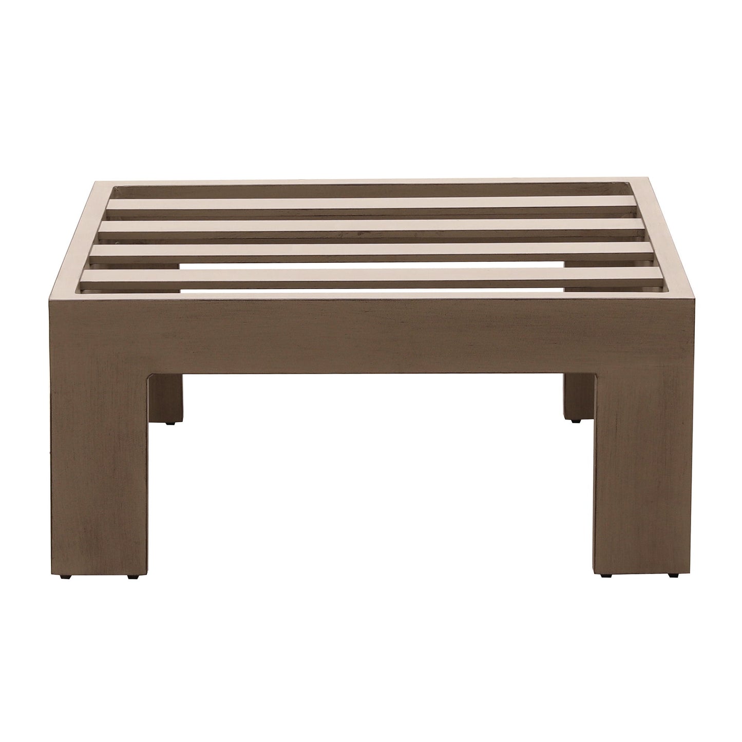 Patio Indoor Outdoor Aluminum Ottoman Footstool With Cushion