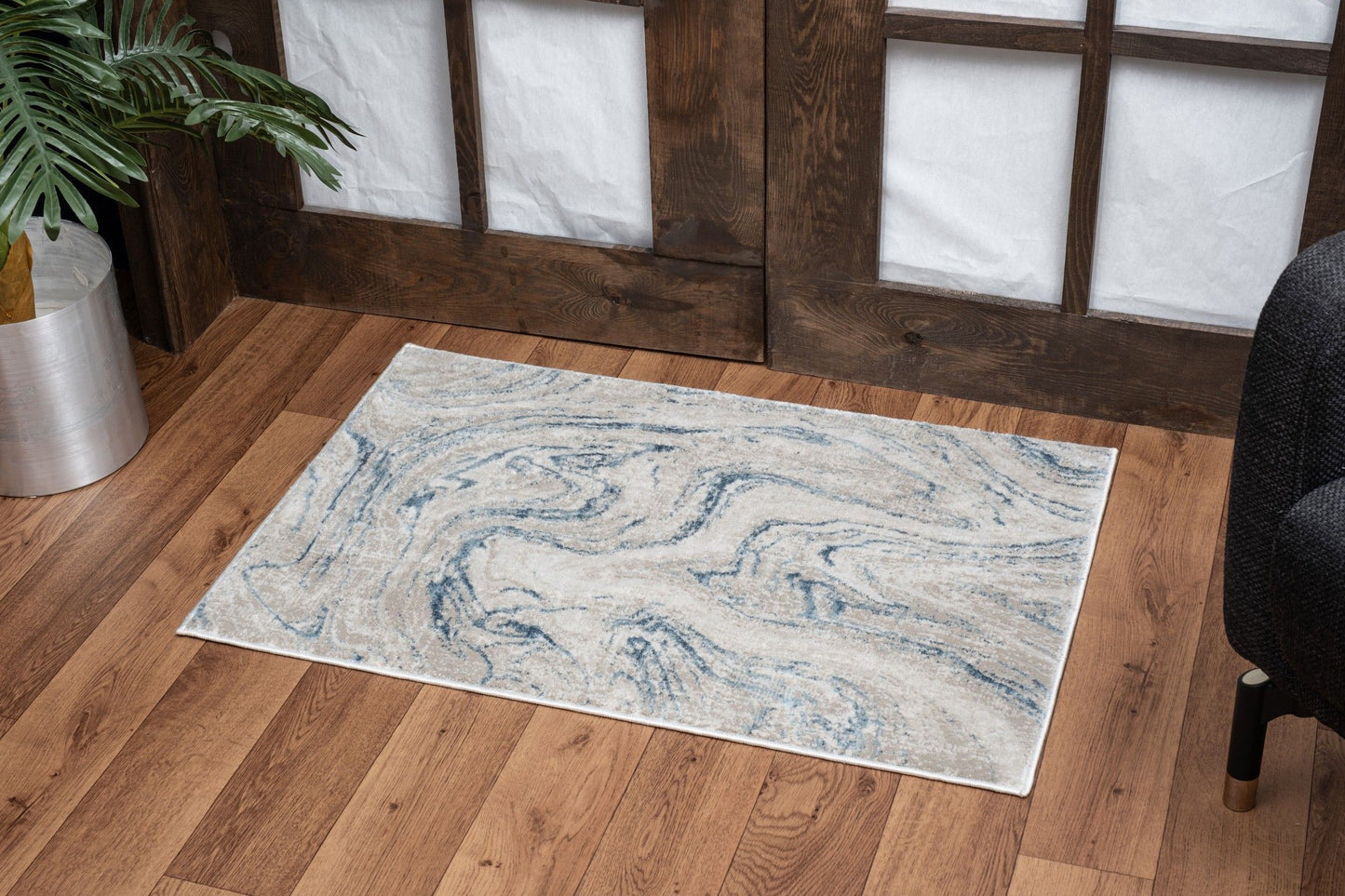 Elegance - 5'3" X 7'3" Polyester Area Rug - Ivory