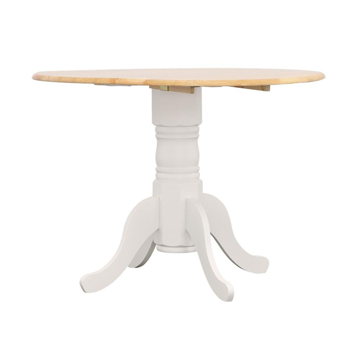 Allison - Round Drop Leaf Extension Dining Table - White