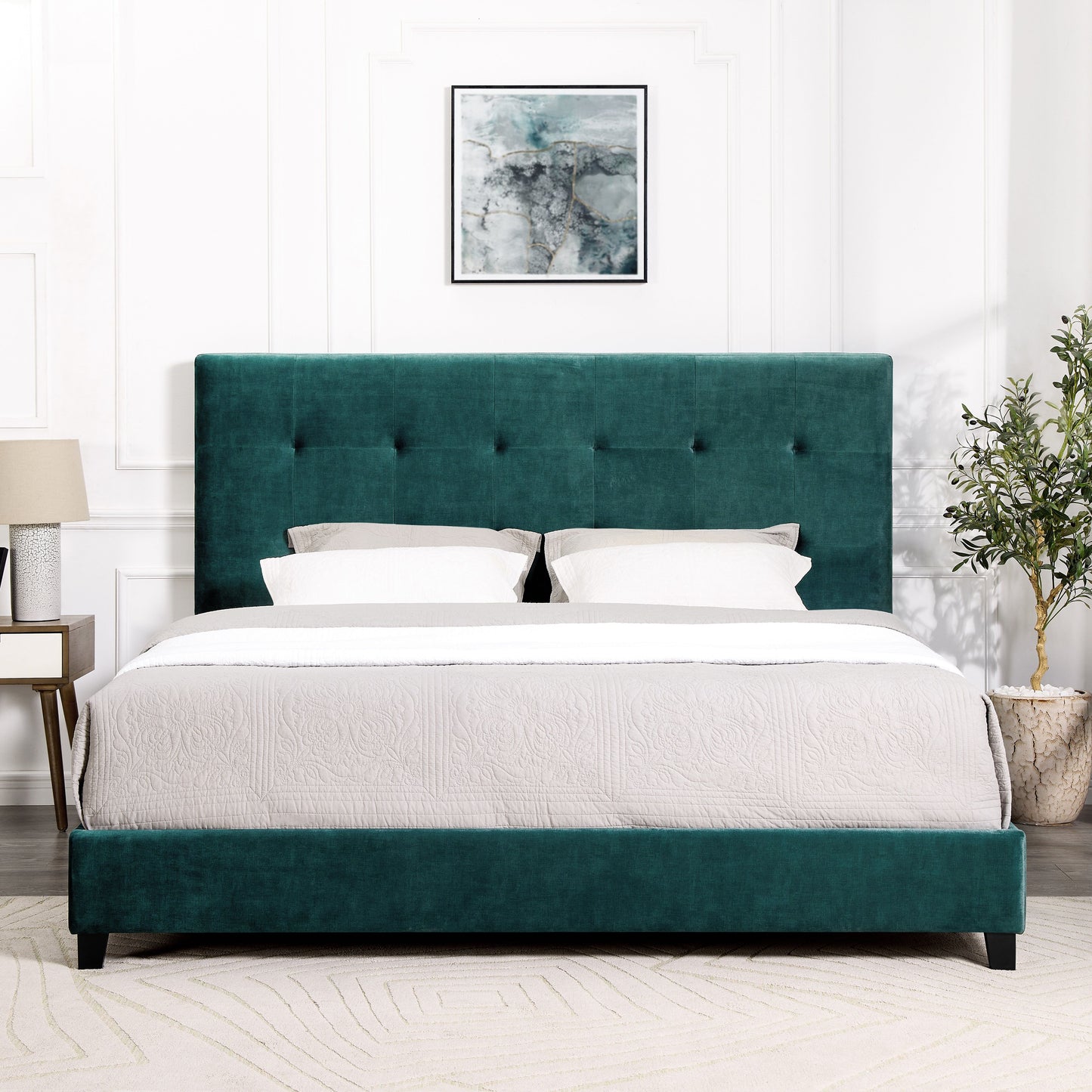 Tufted Upholstered Platform Bed