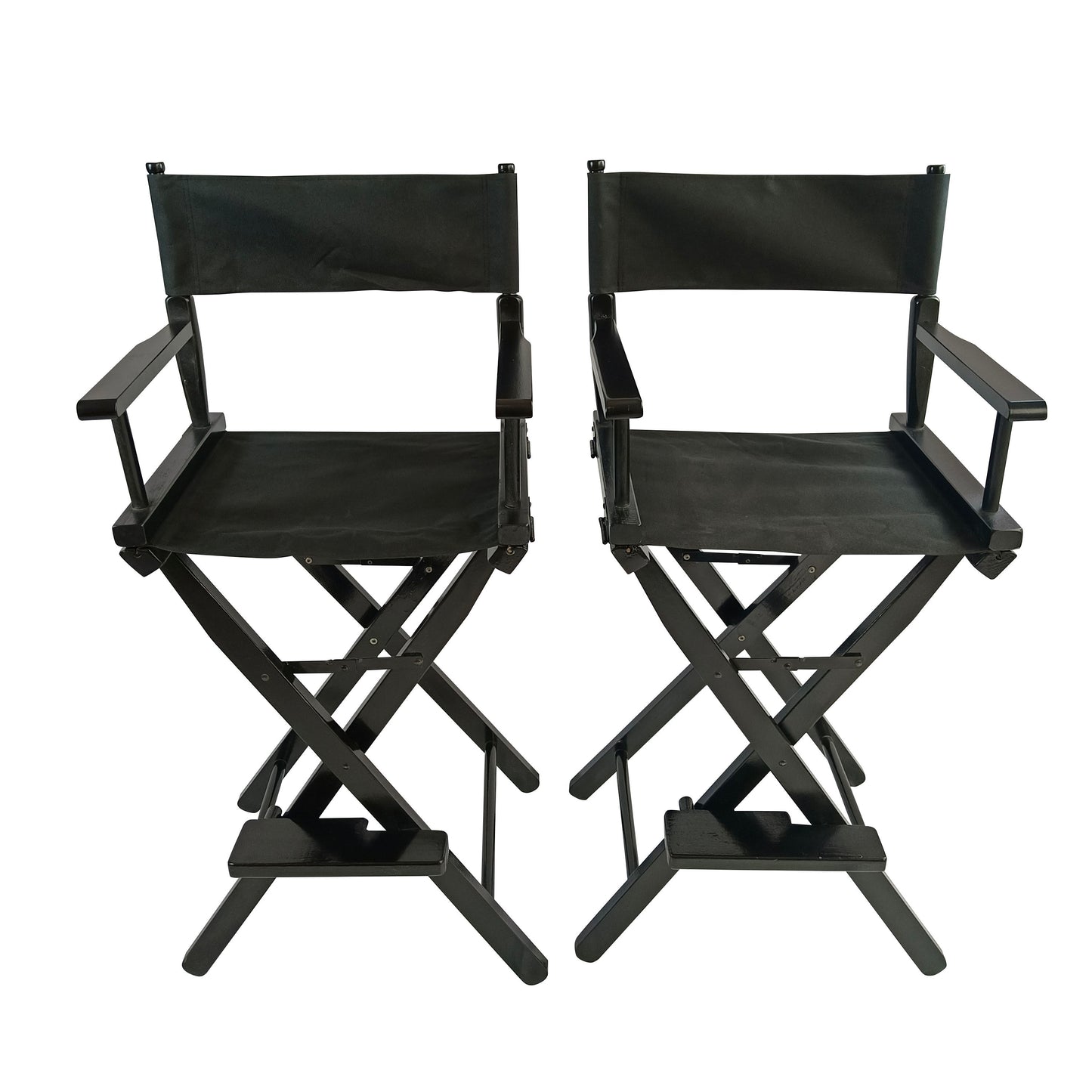 Casual Home Director's Chair, Foldable Style, Suitable For Adults (Set of 2) - Black