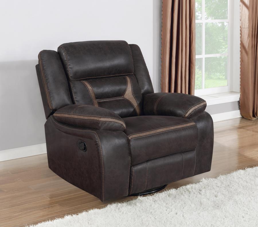 Greer - Upholstered Swivel Glider Recliner Chair