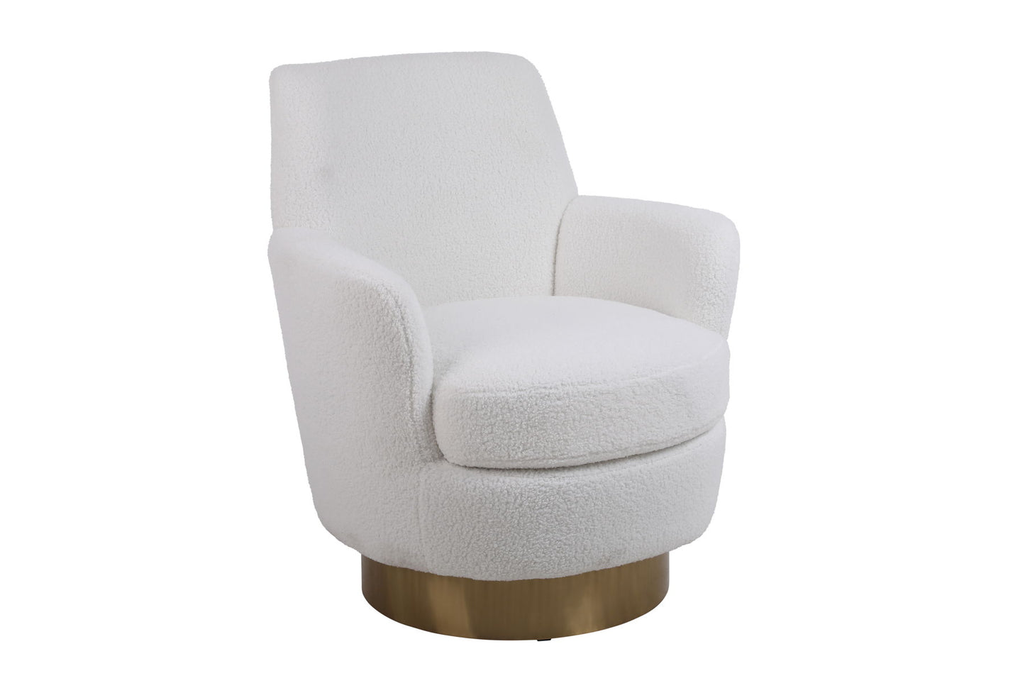 Swivel Barrel Chair, Swivel Accent Chairs Armchair For Living Room, Reading Chairs For Bedroom Comfy, Round Barrel Chairs With Gold Stainless Steel Base