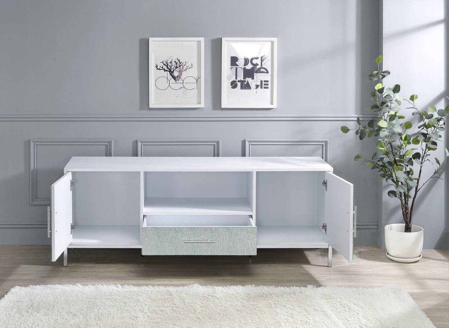 Mirage - TV Cabinet - White