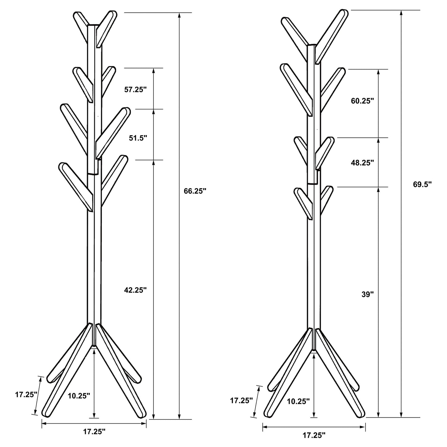 Margaret - Solid Wood Coat Rack Clothing Hanger