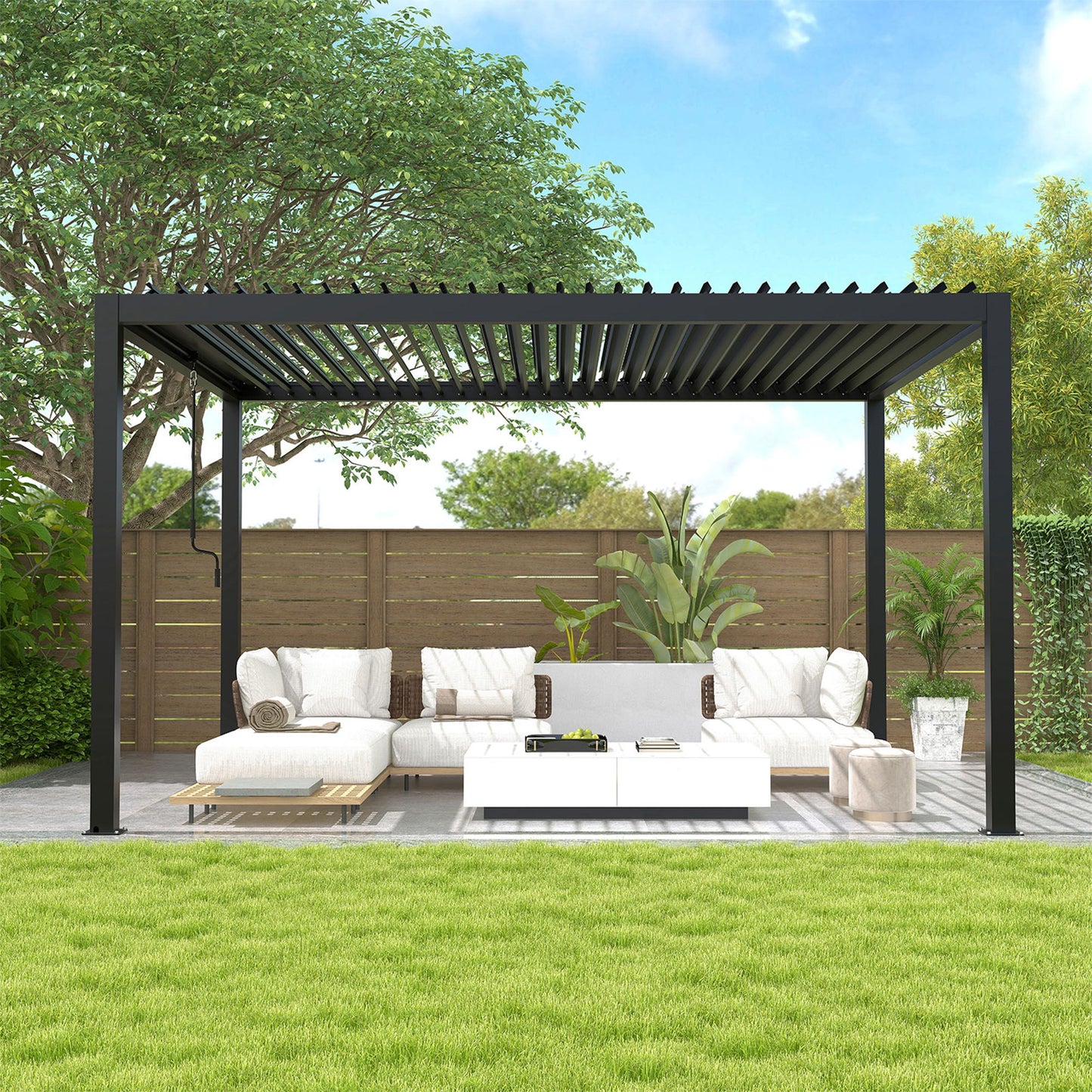 Louver Pergola Aluminium Frame & Louvers