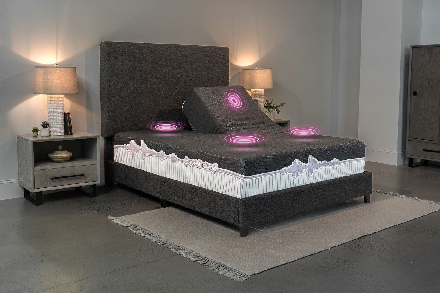 GoodVibeSleep - Ease Flex Head Mattress And Adjustable Base Comfort Ensemble