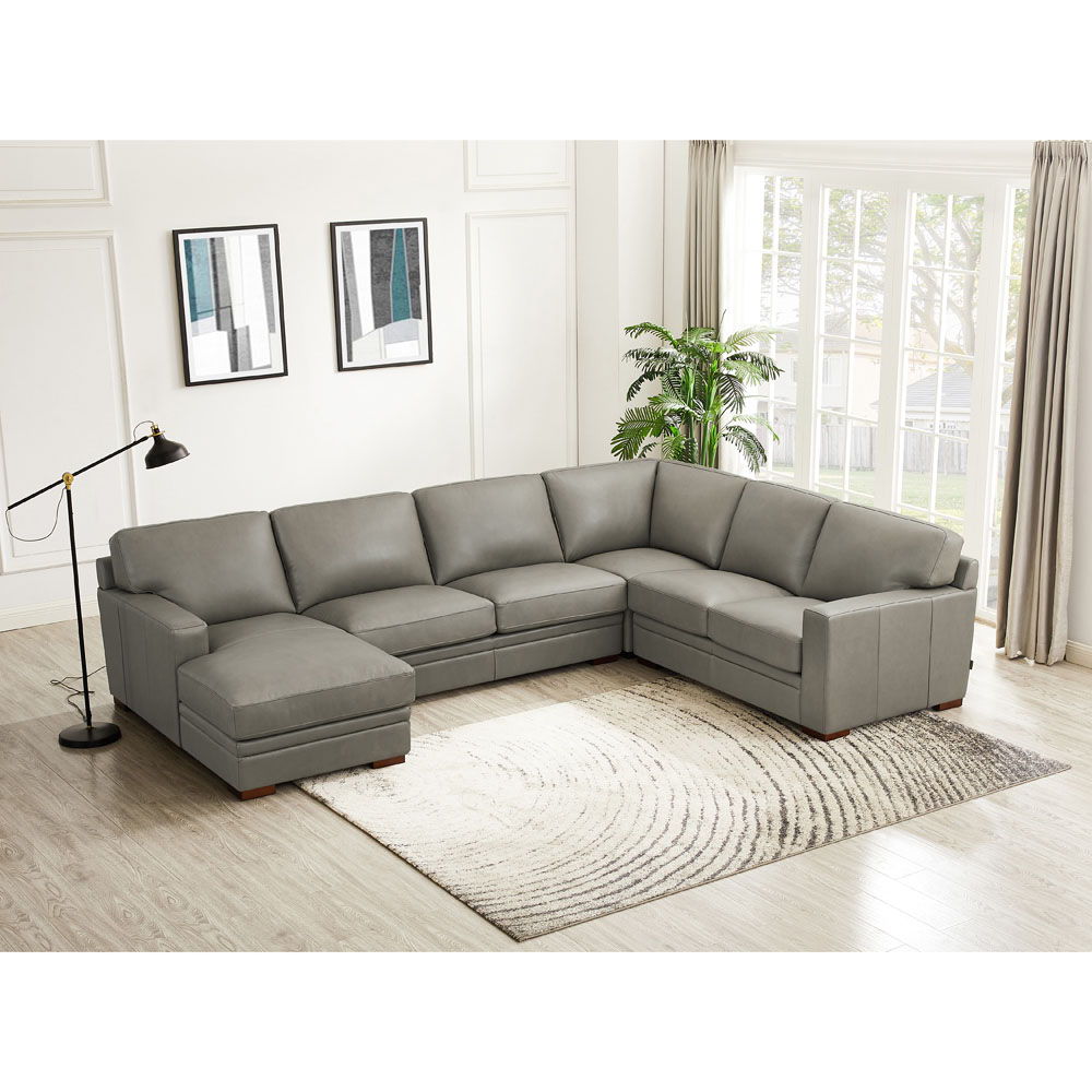 Dillon - Leather Left Chaise Sectional