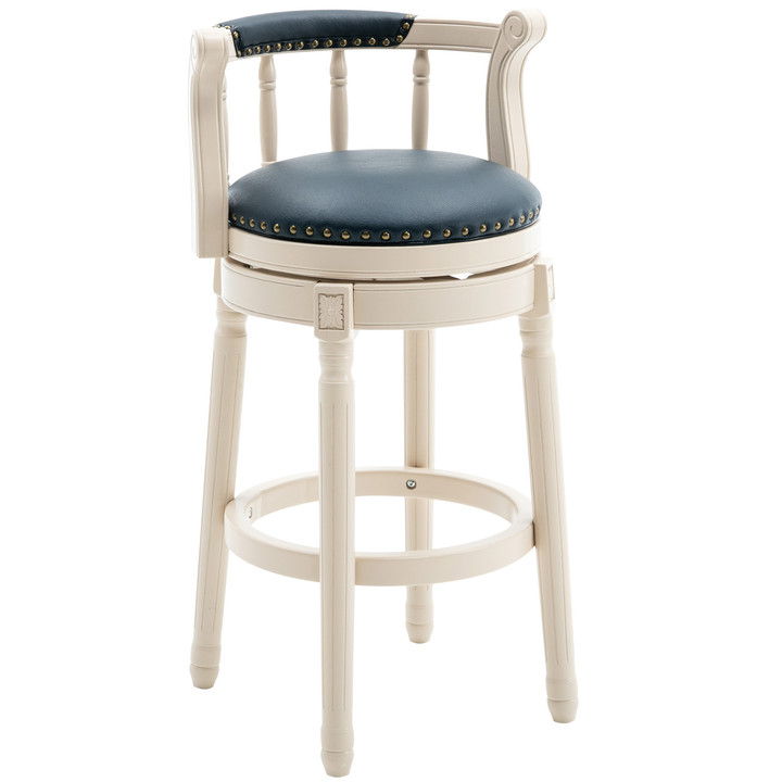 Leather Wooden Bar Stool