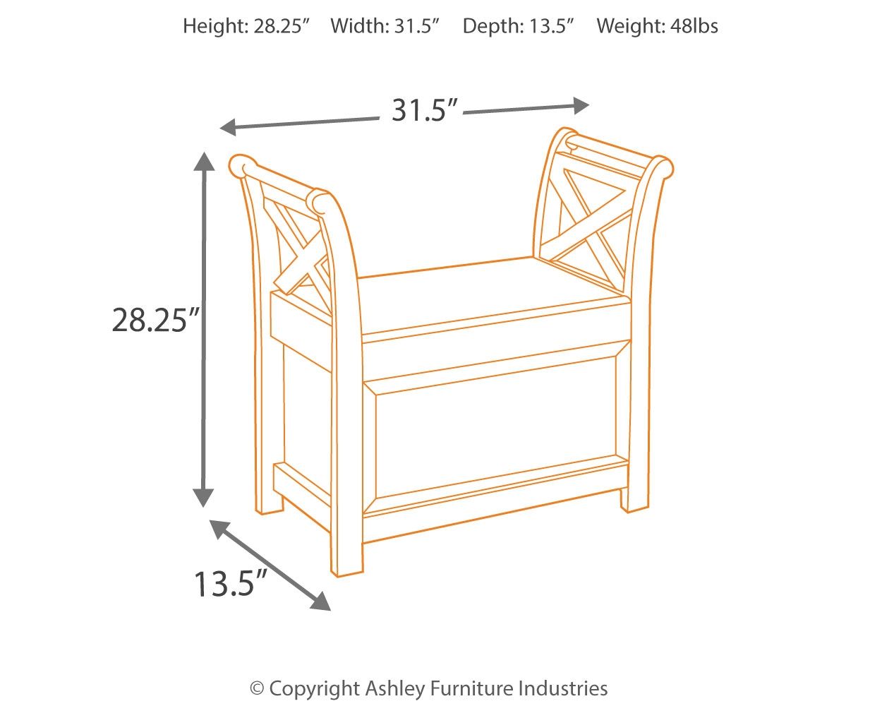 Abbonto - Warm Brown - Bench