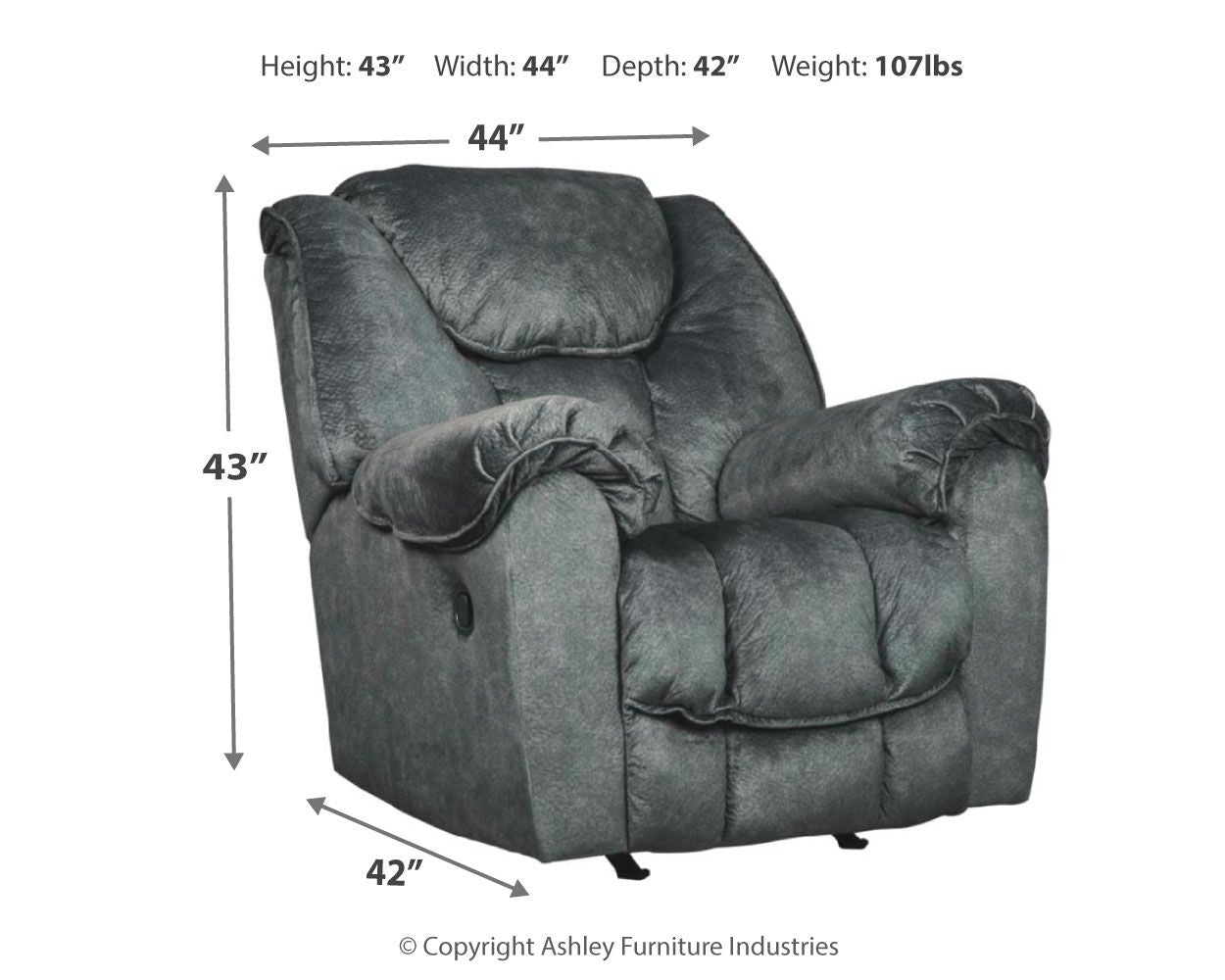 Capehorn - Granite - Rocker Recliner