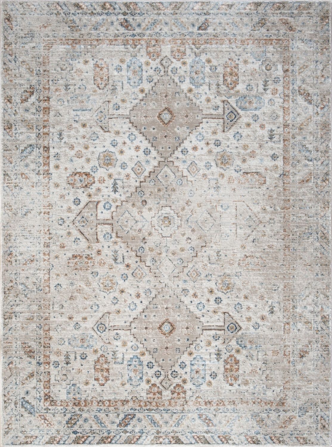 Noble - 5'3" X 7'3" Polyester Area Rug - Ivory