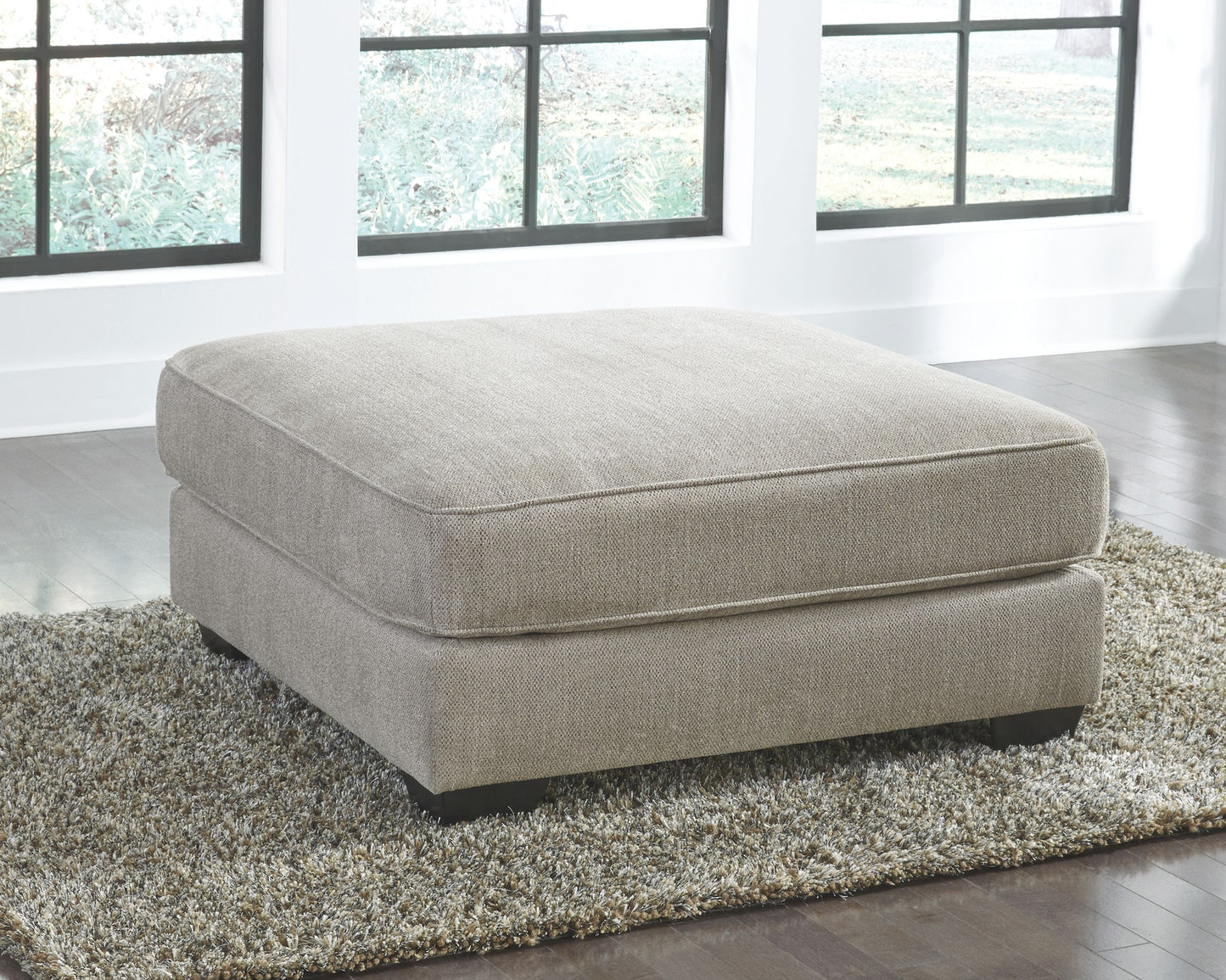 Ardsley - Pewter - Oversized Accent Ottoman